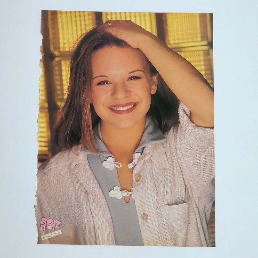Jenna von Oy Justin Whalin Double Sided Poster Pinup Vintage 8x10 1990s Bop
